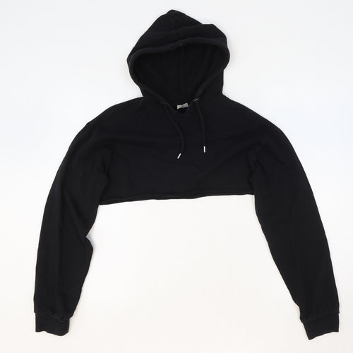 ASOS Womens Black Polyester Pullover Sweatshirt Size 6 Pullover - Cropped