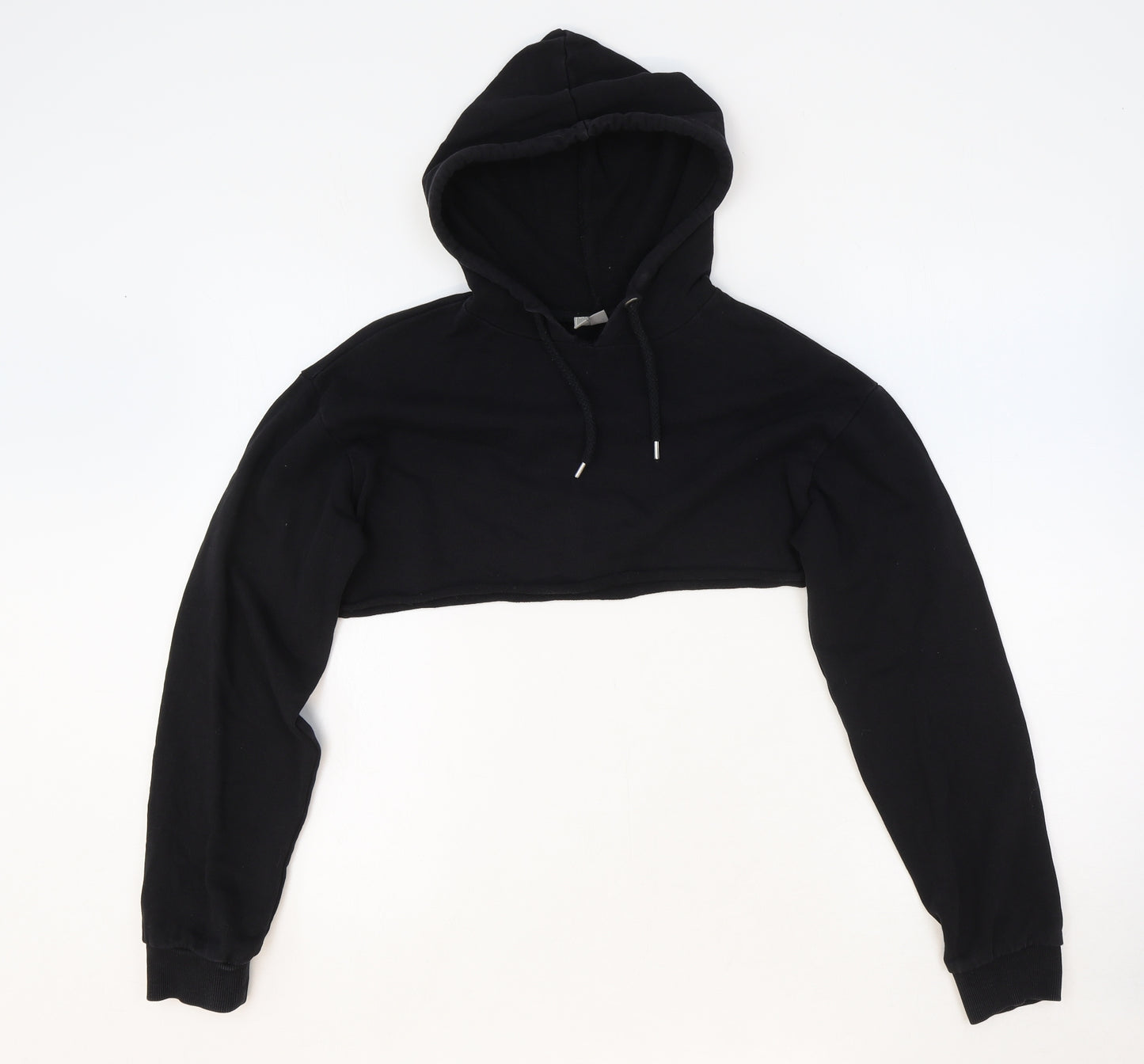 ASOS Womens Black Polyester Pullover Sweatshirt Size 6 Pullover - Cropped