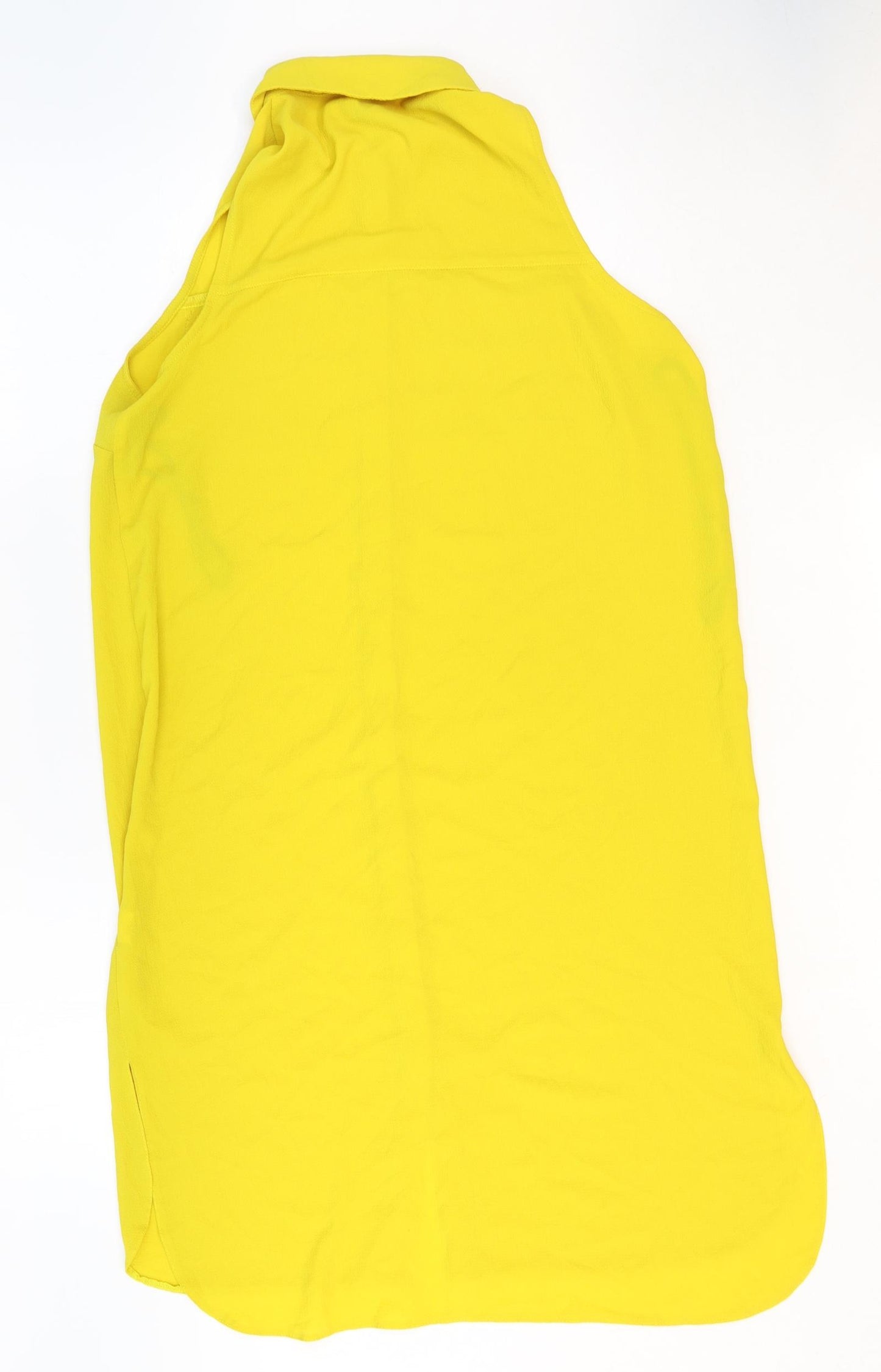 Atmosphere Womens Yellow Polyester Shirt Dress Size 12 Collared Button