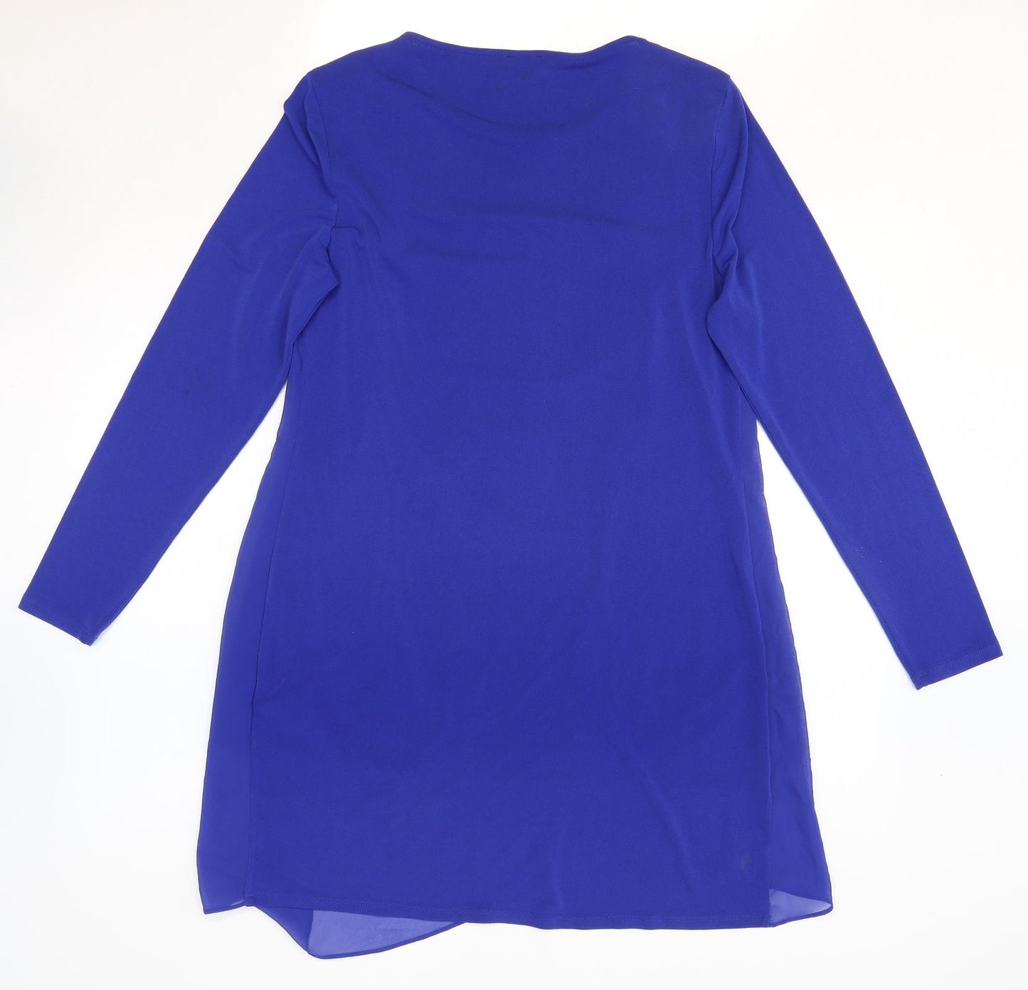 Phase Eight Womens Blue Polyester A-Line Size 14 Round Neck Pullover