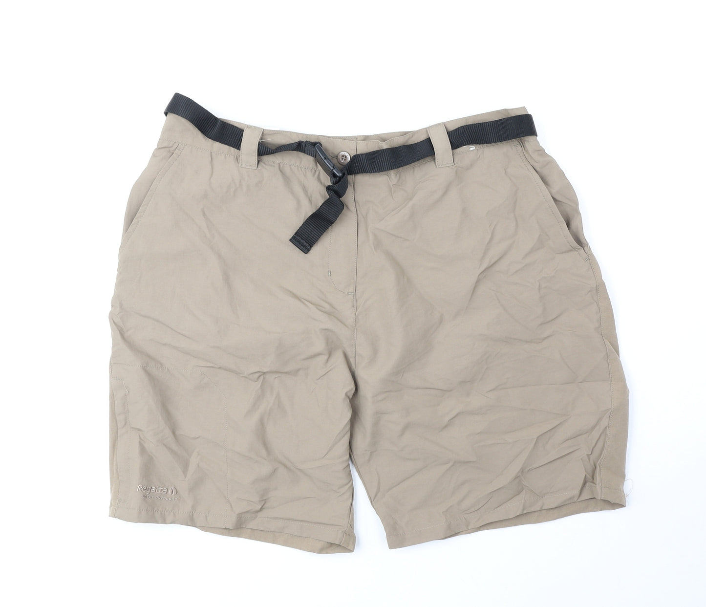 Regatta Womens Beige Polyamide Chino Shorts Size 18 Regular Zip