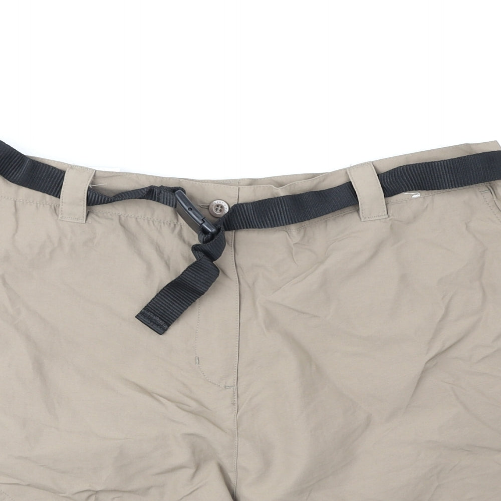 Regatta Womens Beige Polyamide Chino Shorts Size 18 Regular Zip