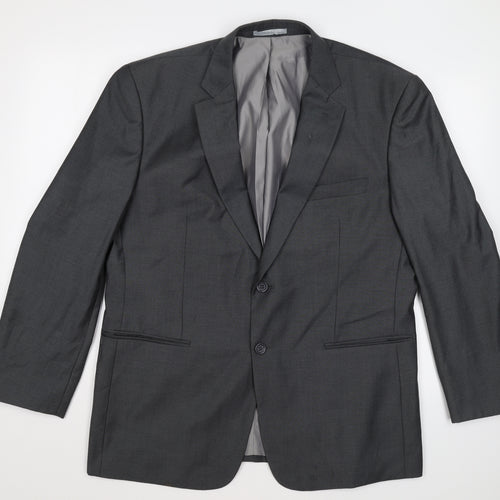 Jack Reid Mens Grey Wool Jacket Blazer Size 44