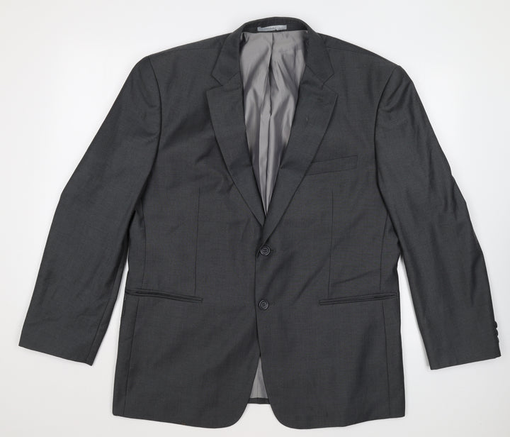 Jack Reid Mens Grey Wool Jacket Blazer Size 44
