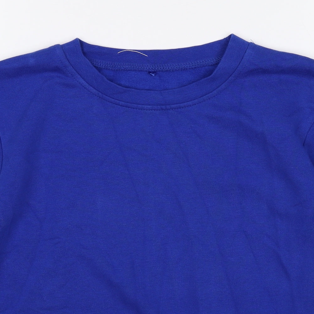 George Girls Blue Polyester Pullover Sweatshirt Size 8-9 Years Pullover