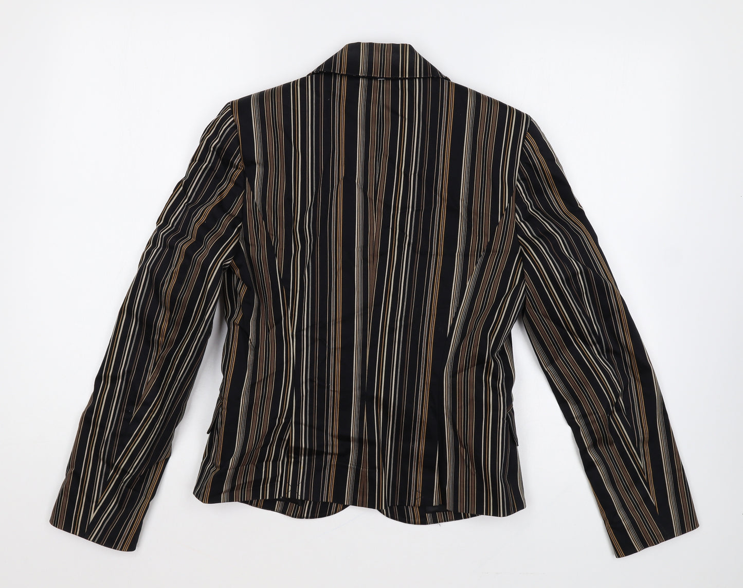 Jesire Womens Black Striped Cotton Jacket Blazer Size 4XL