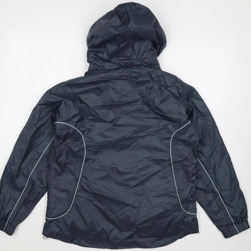 TOG24 Womens Blue Rain Coat Coat Size 12 Zip