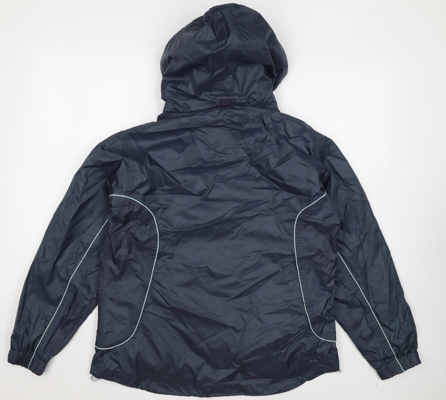 TOG24 Womens Blue Rain Coat Coat Size 12 Zip