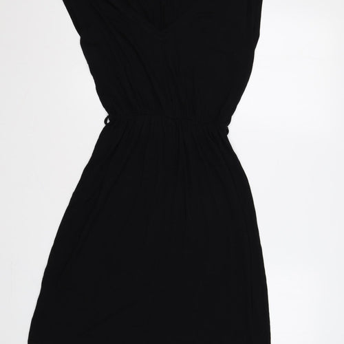 Dorothy Perkins Womens Black Polyester A-Line Size 8 Round Neck Pullover