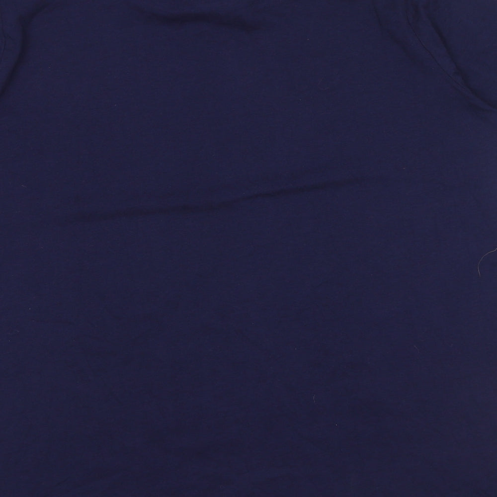F&F Womens Blue Cotton Basic T-Shirt Size 20 Round Neck