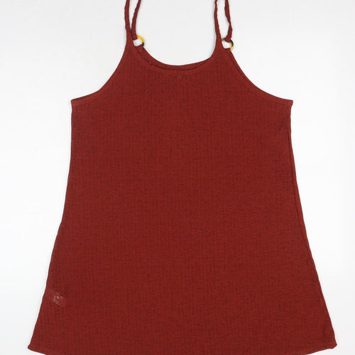 Primark Womens Orange Polyester Tank Dress Size XL Round Neck Pullover