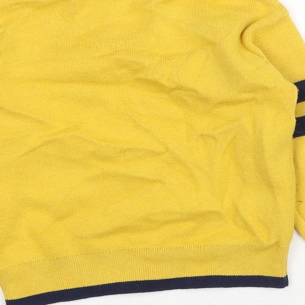 Okaidi Girls Yellow Roll Neck Cotton Pullover Jumper Size 4XL Pullover