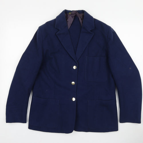 Graham Gardner Mens Blue Polyester Jacket Blazer Size 40