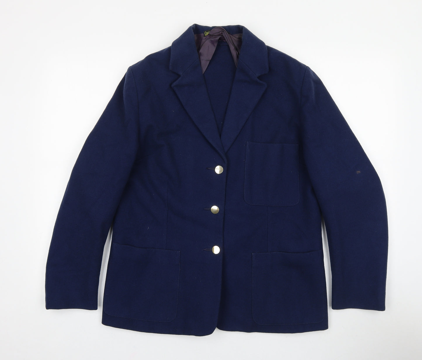 Graham Gardner Mens Blue Polyester Jacket Blazer Size 40