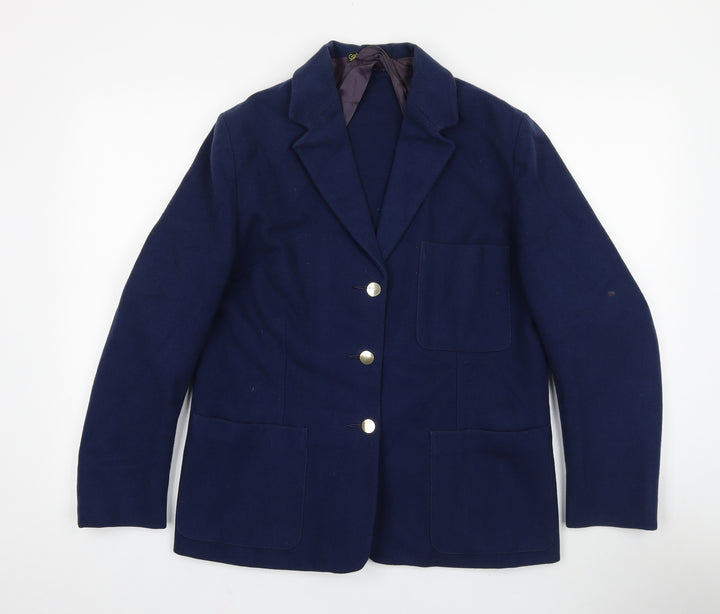 Graham Gardner Mens Blue Polyester Jacket Blazer Size 40