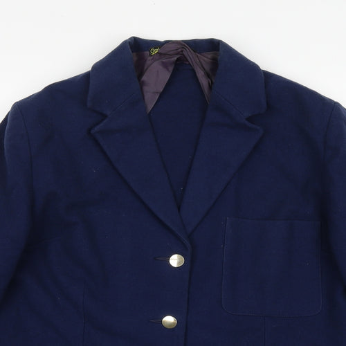 Graham Gardner Mens Blue Polyester Jacket Blazer Size 40