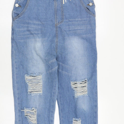 Jeans Womens Blue Cotton Dungaree One-Piece Size L L28 in Buckle