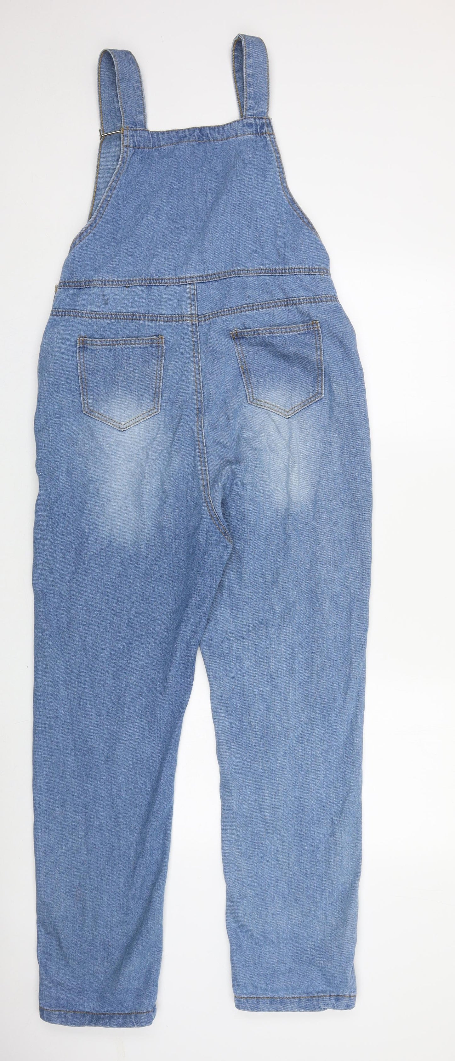 Jeans Womens Blue Cotton Dungaree One-Piece Size L L28 in Buckle