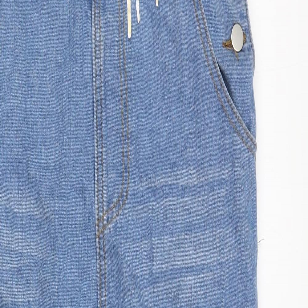 Jeans Womens Blue Cotton Dungaree One-Piece Size L L28 in Buckle
