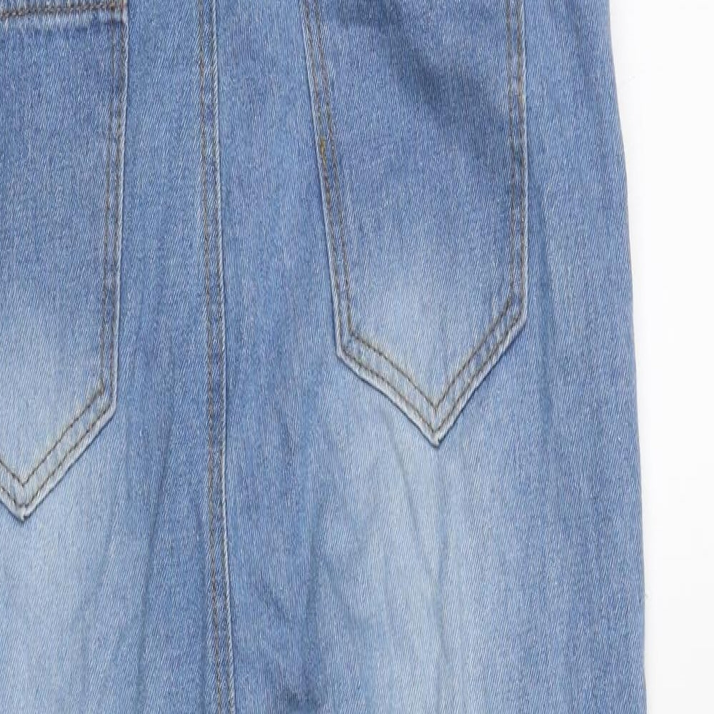 Jeans Womens Blue Cotton Dungaree One-Piece Size L L28 in Buckle