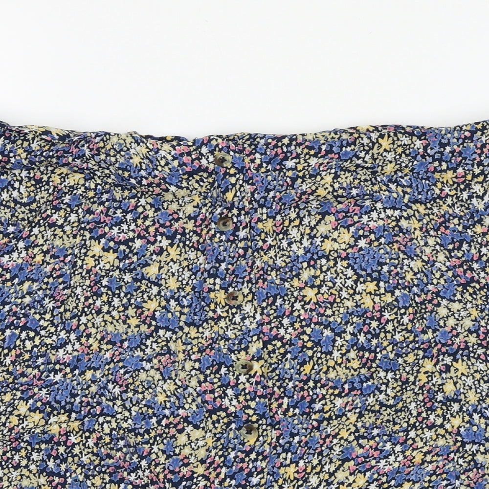 Fluid Womens Multicoloured Floral Polyester Mini Skirt Size 14 Zip