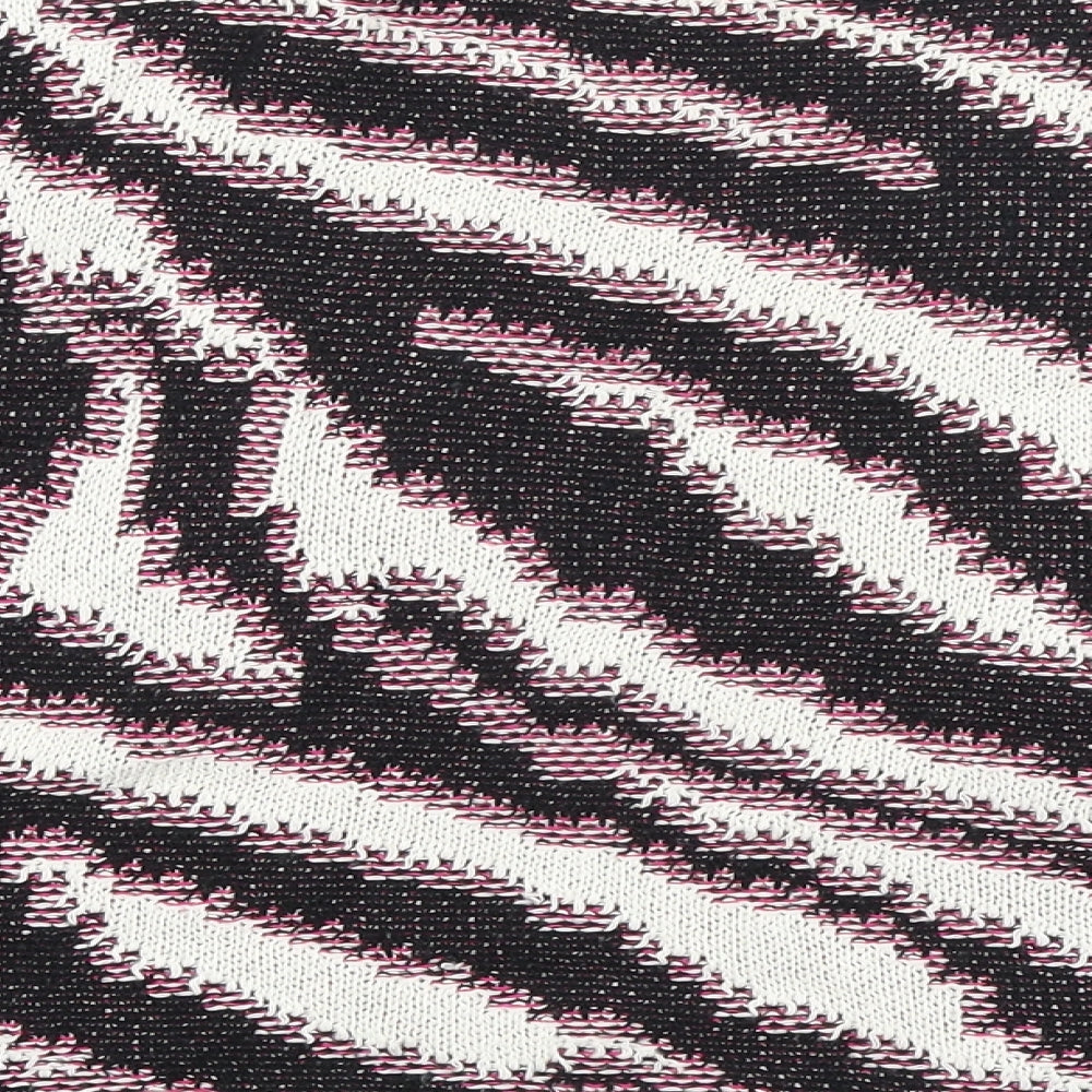 George Womens Black V-Neck Animal Print Acrylic Cardigan Jumper Size 16 - Tiger Print Batwing