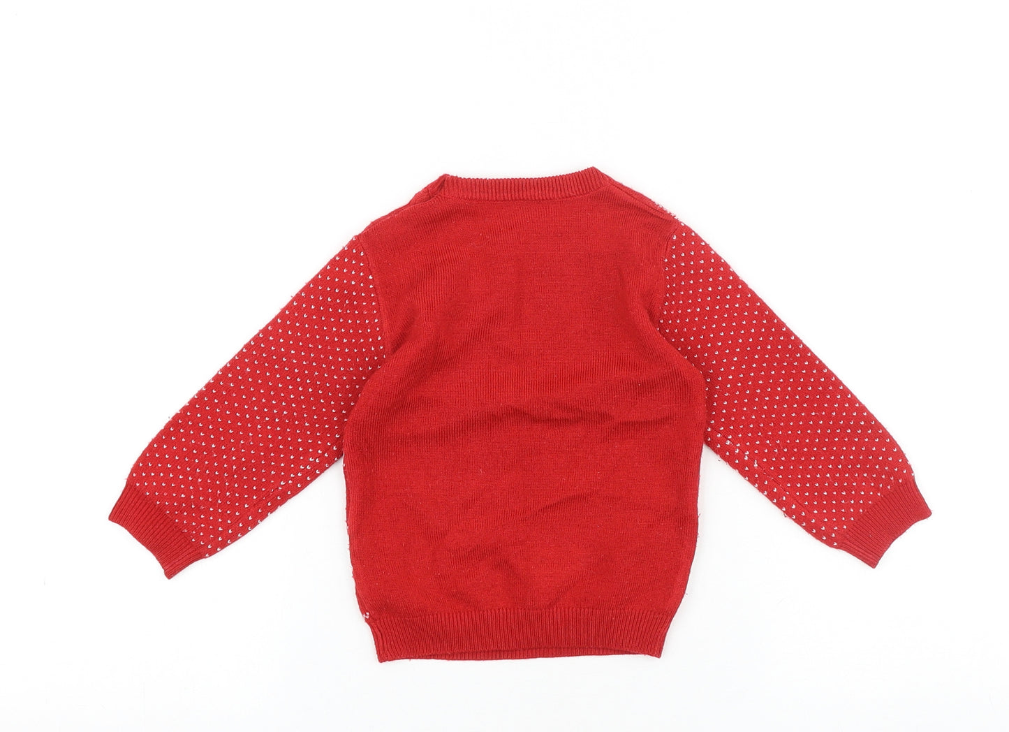 George Baby Red 100% Cotton Pullover Jumper Size 9-12 Months Pullover - My First Christmas