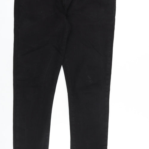London Denim Womens Black Cotton Skinny Jeans Size 32 in L32 in Regular Zip