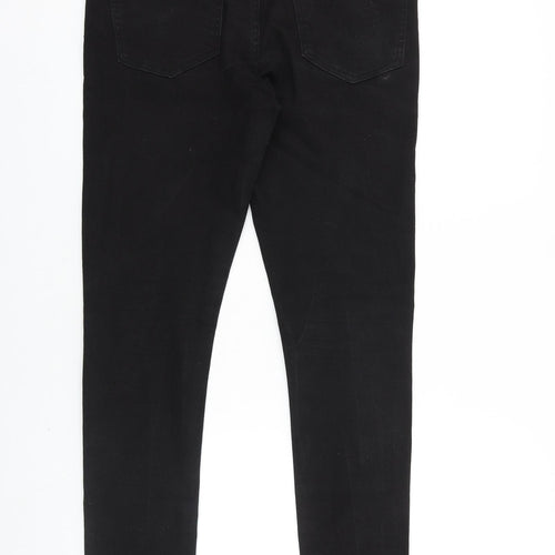 London Denim Womens Black Cotton Skinny Jeans Size 32 in L32 in Regular Zip