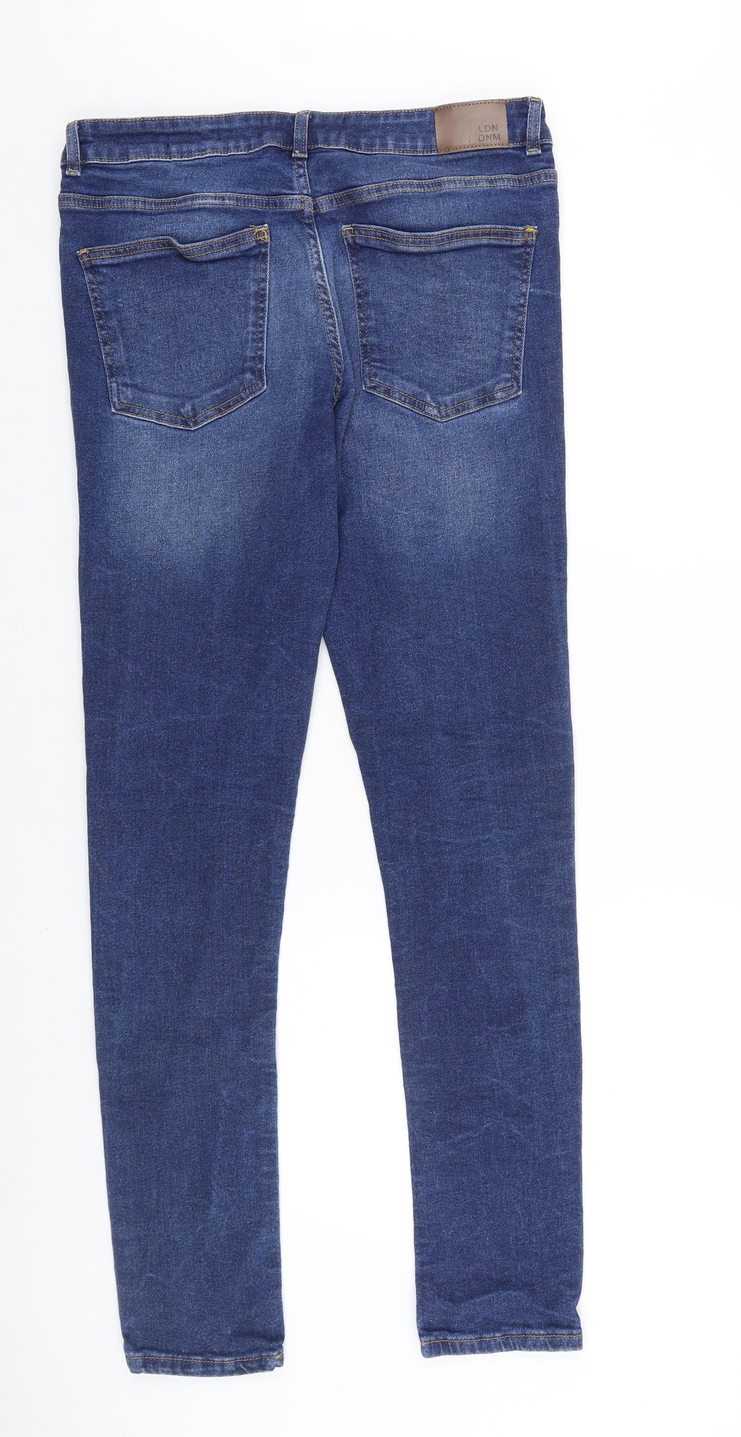 LDN DNIM Womens Blue Cotton Skinny Jeans Size 32 in L32 in Regular Zip