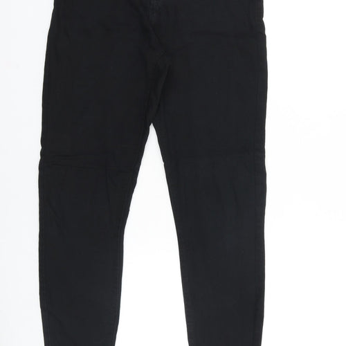 Denim & Co. Womens Black Cotton Skinny Jeans Size 12 L28 in Regular Zip