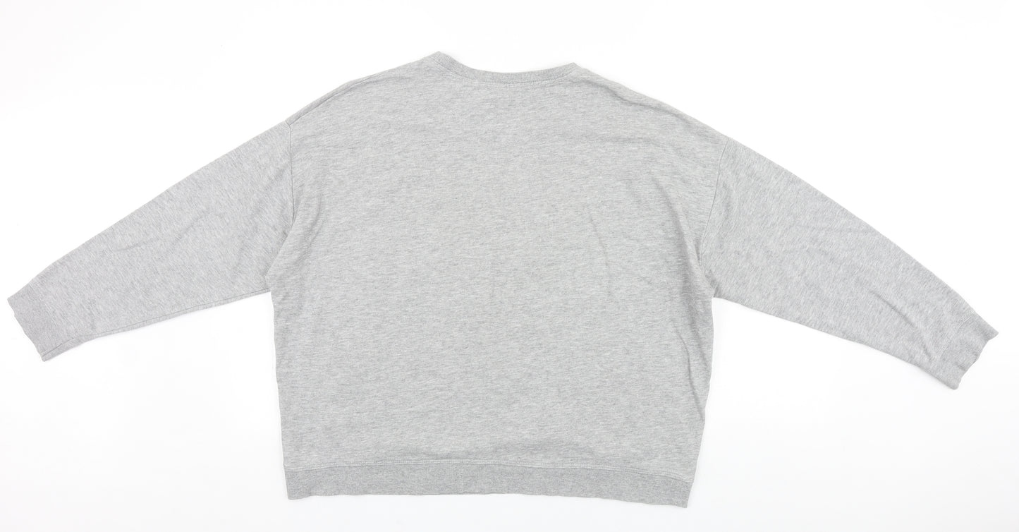 New Look Womens Grey Cotton Pullover Sweatshirt Size L Pullover - Seattle
