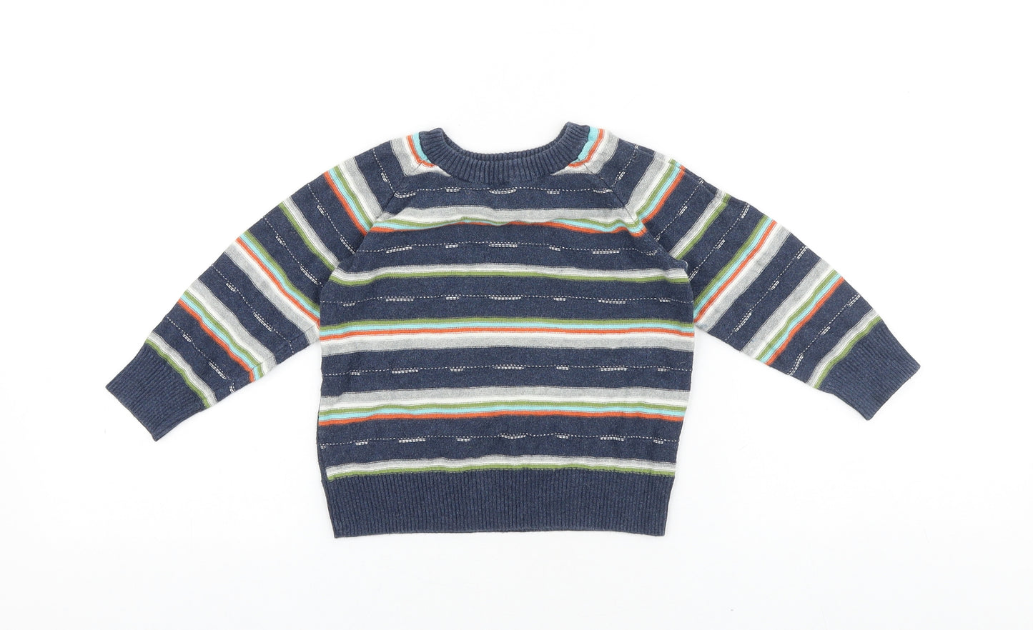 Gap Baby Blue Striped 100% Cotton Pullover Jumper Size 24 Months Pullover