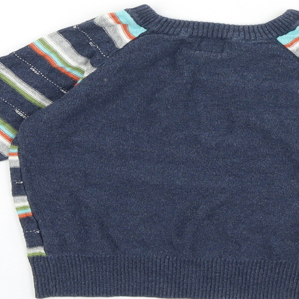 Gap Baby Blue Striped 100% Cotton Pullover Jumper Size 24 Months Pullover