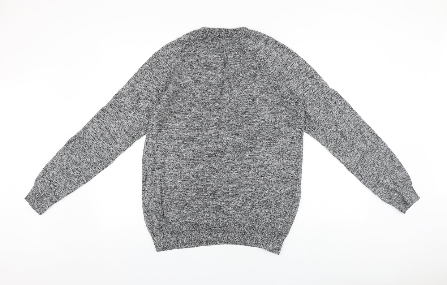 Primark Mens Grey Round Neck Acrylic Pullover Jumper Size L