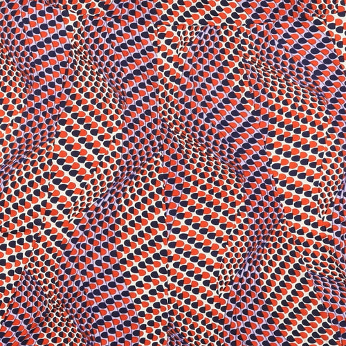 Nightingales Womens Multicoloured Geometric Viscose Skater Skirt Size 34 in