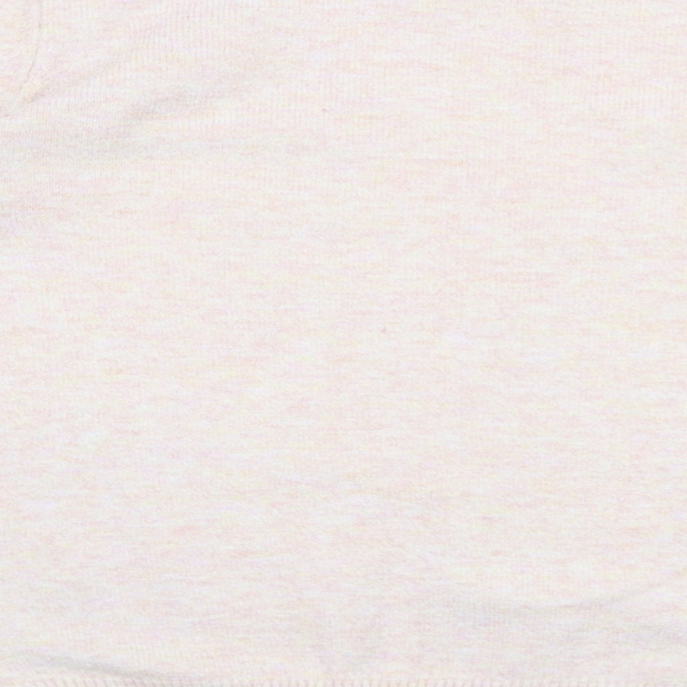 Papaya Womens Pink Round Neck Acrylic Pullover Jumper Size M - Star