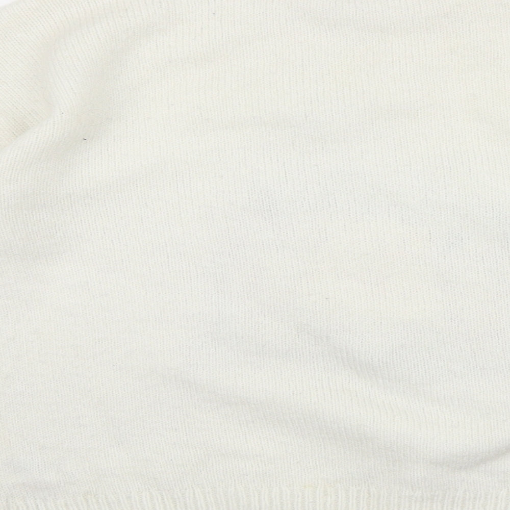 F&F Girls White Round Neck Acrylic Pullover Jumper Size 10-11 Years Pullover - Christmas Penguins