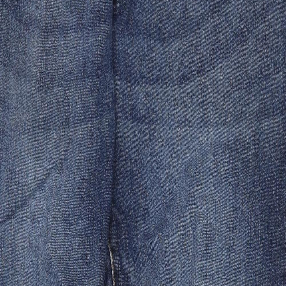 Red Herring Mens Blue Cotton Straight Jeans Size 32 in Regular Zip