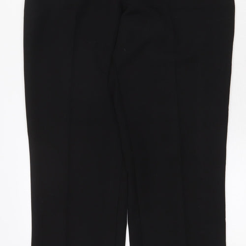 Annabelle Womens Black Polyester Trousers Size 12 Regular Zip
