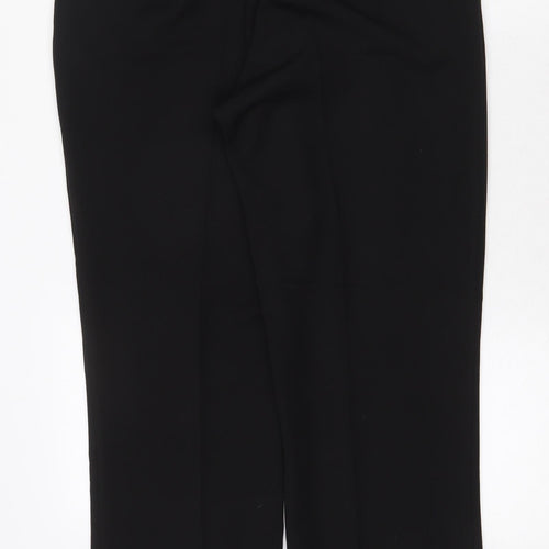 Annabelle Womens Black Polyester Trousers Size 12 Regular Zip
