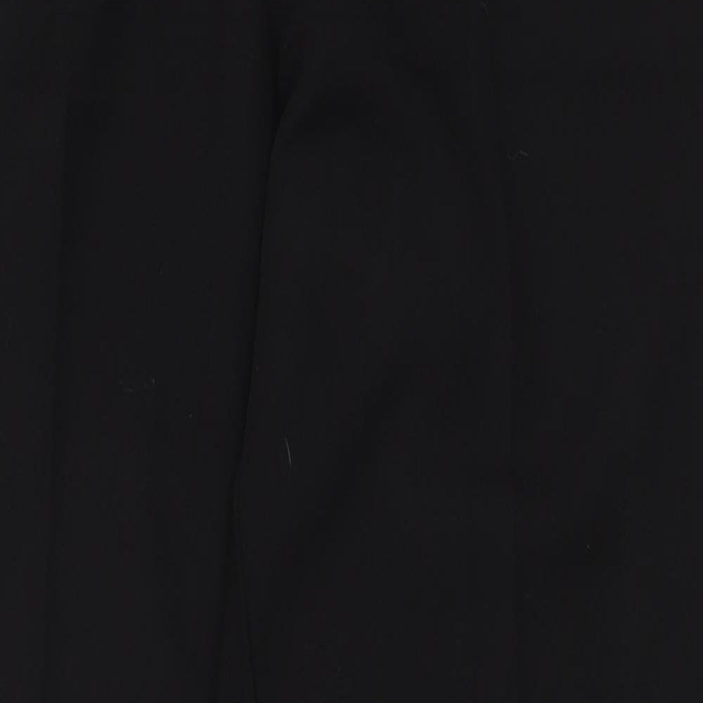 Annabelle Womens Black Polyester Trousers Size 12 Regular Zip