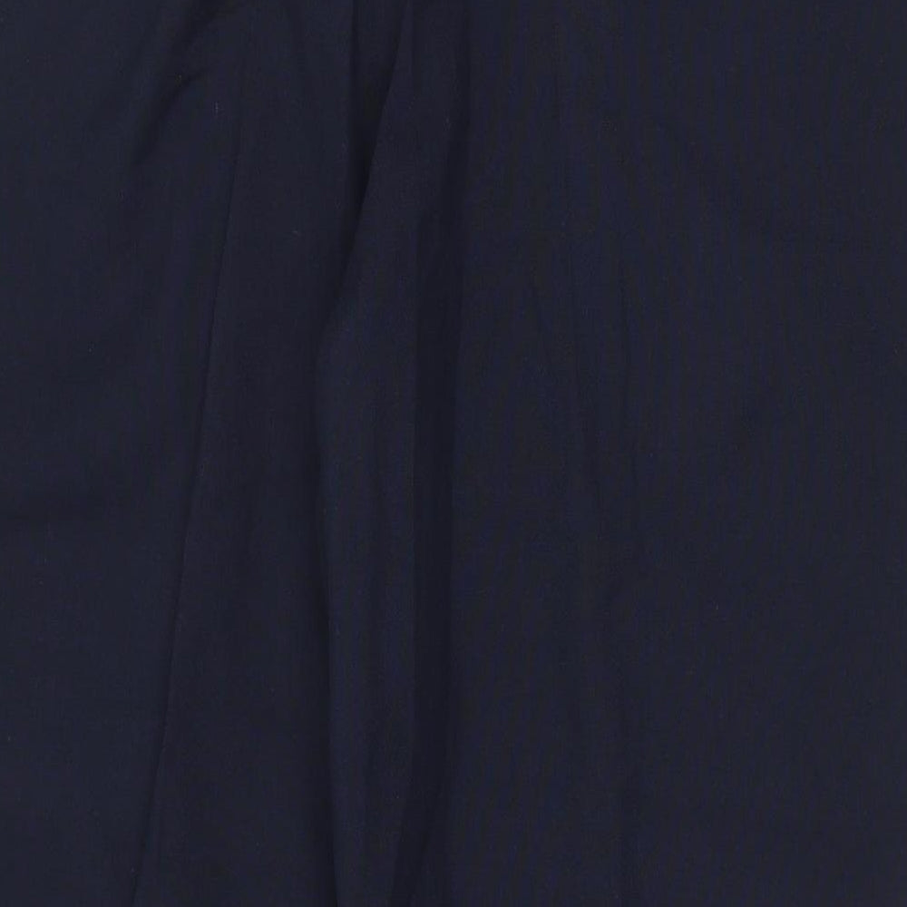 Trevira Mens Blue Polyester Trousers Size 44 in Regular Zip