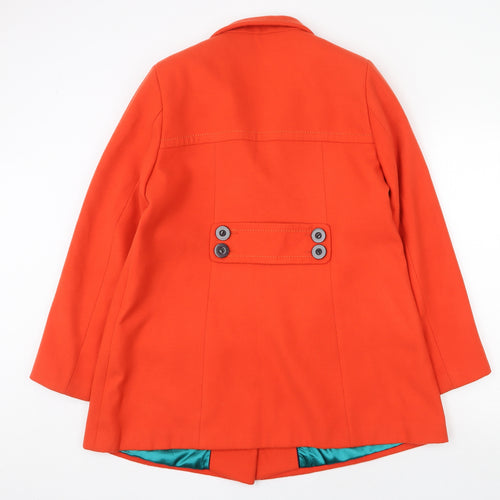 NEXT Womens Red Pea Coat Coat Size 10 Button
