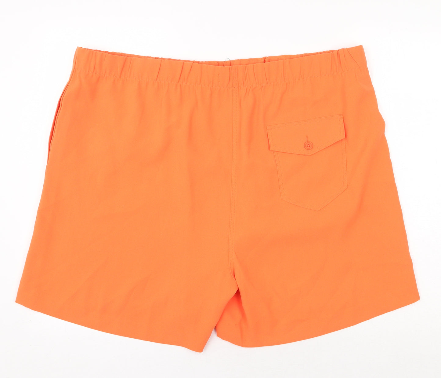 Marks and Spencer Womens Orange Polyester Bermuda Shorts Size 24 Regular Pull On