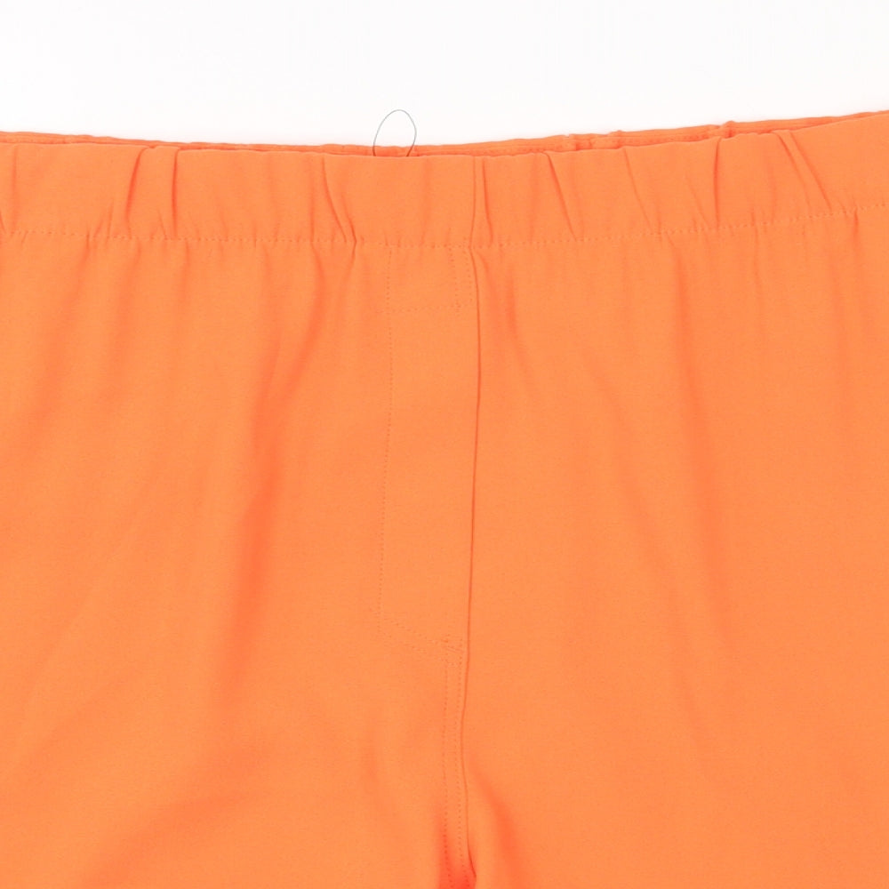 Marks and Spencer Womens Orange Polyester Bermuda Shorts Size 24 Regular Pull On