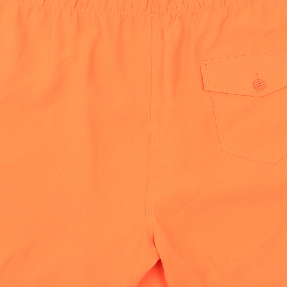 Marks and Spencer Womens Orange Polyester Bermuda Shorts Size 24 Regular Pull On