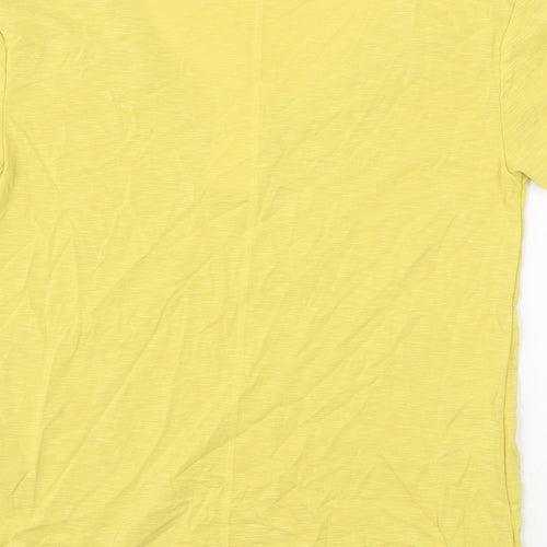 Per Una Womens Yellow Modal Basic T-Shirt Size 6 V-Neck