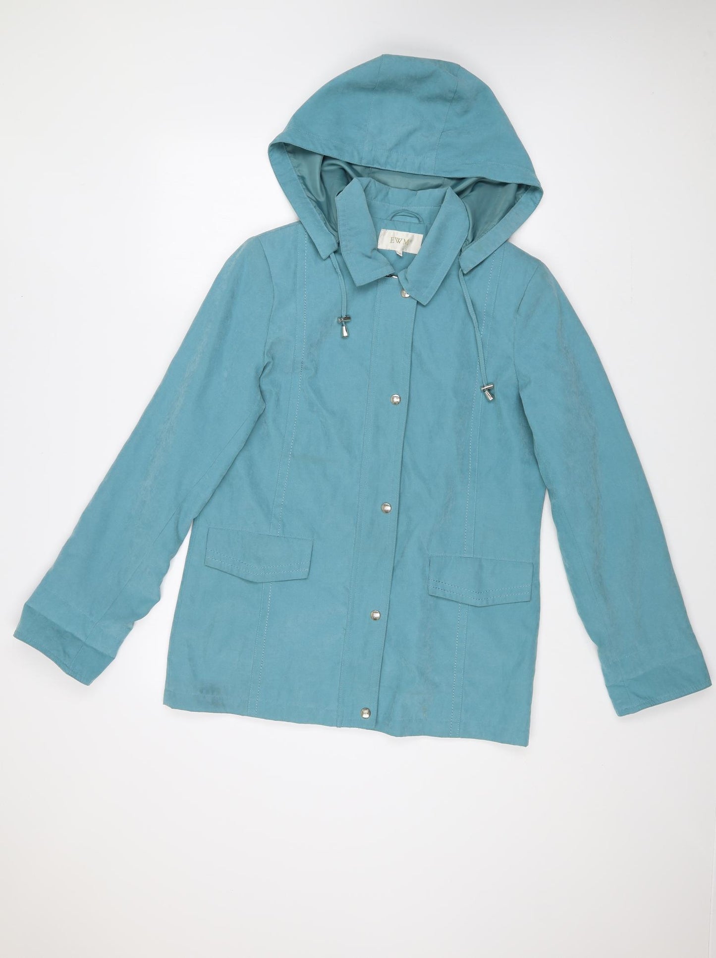 EWM Womens Blue Jacket Coat Size 10 Zip