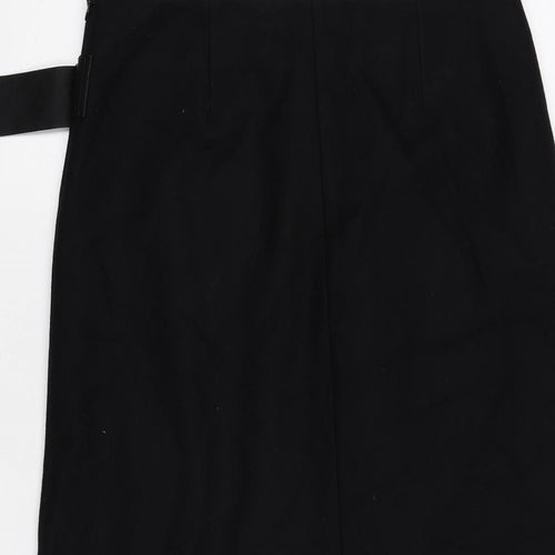 COS Womens Black Wool Wrap Skirt Size 12 Zip